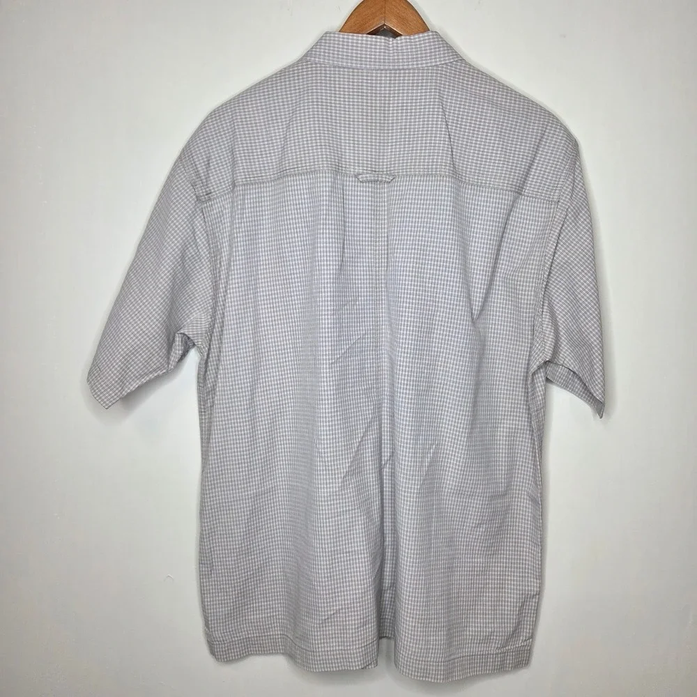 The North Face A5 Series Men Large Tan Plaid Button Down‎ Short Sleeve Shirt L